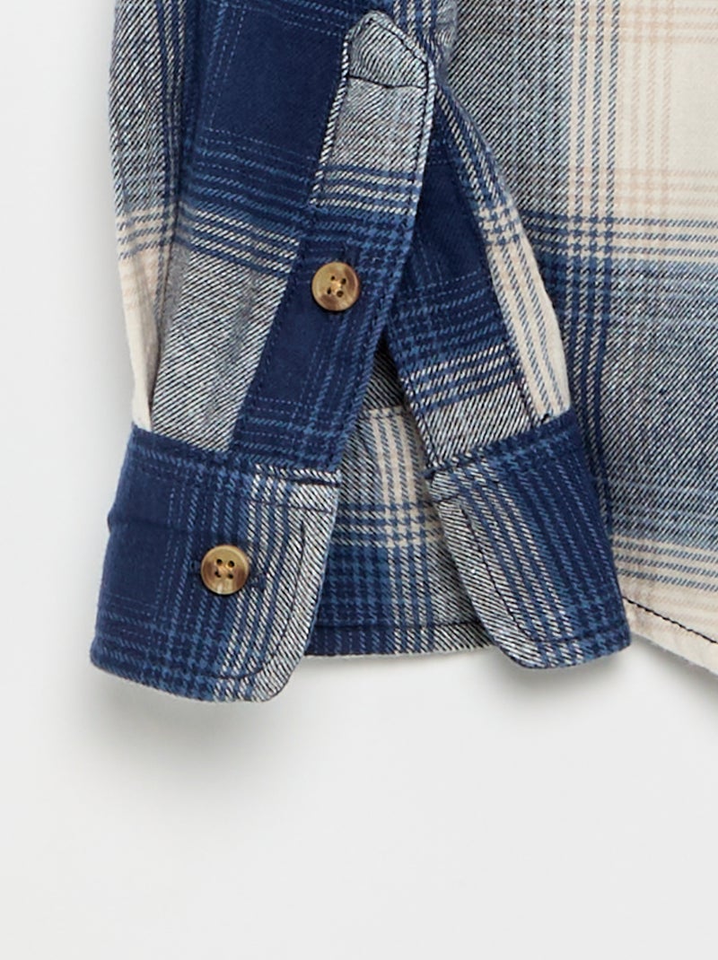 Camisa de cuadros - colección fácil de poner Azul - Kiabi
