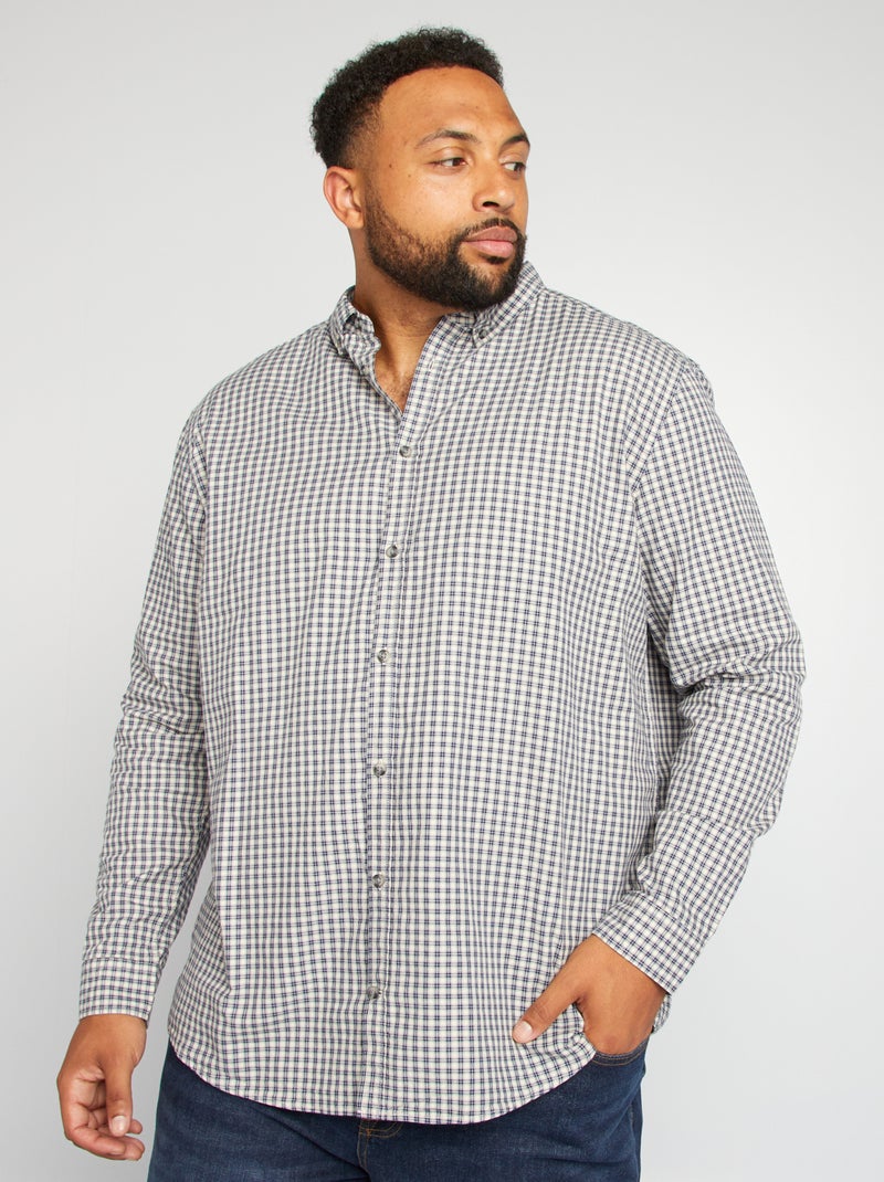 Camisa de cuadros AZUL - Kiabi