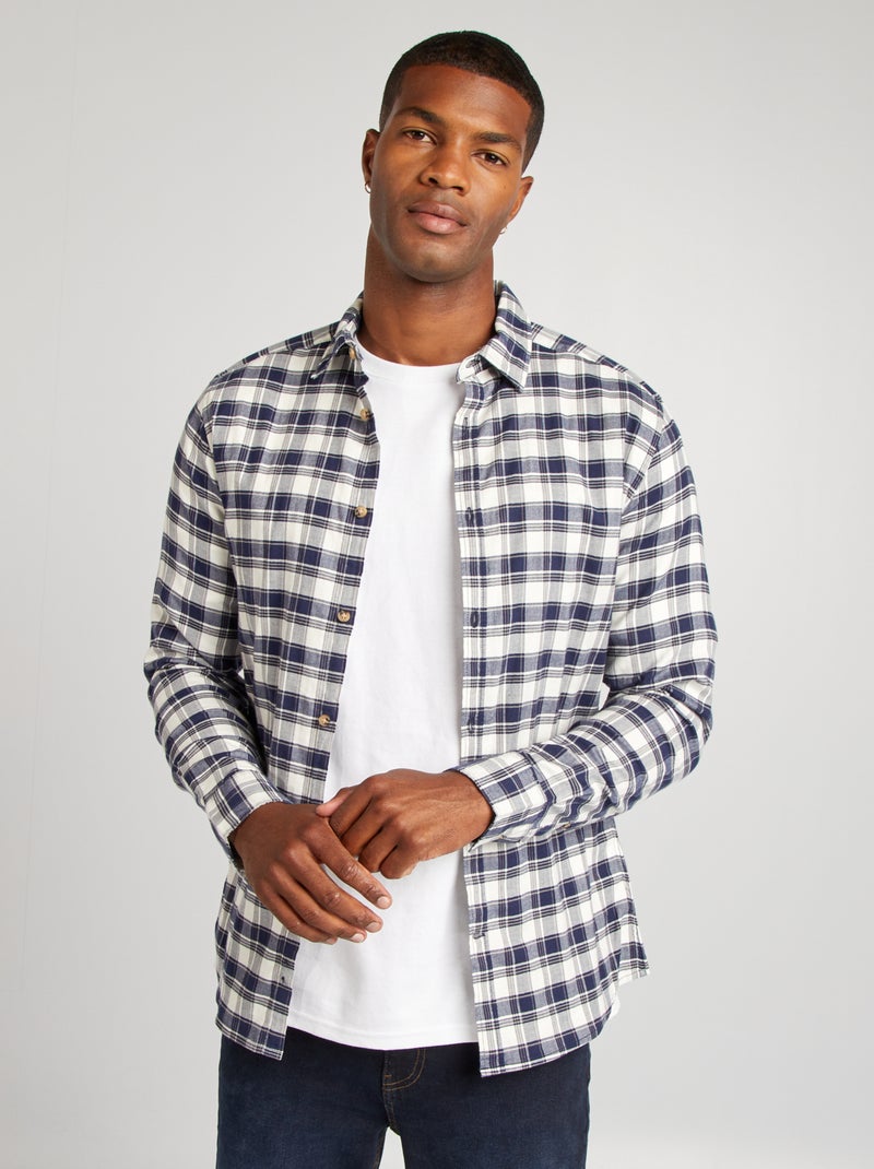 Camisa de cuadros AZUL - Kiabi