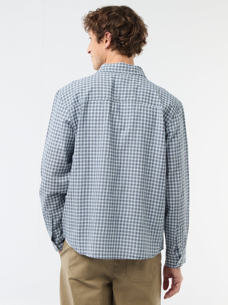 Camisa de cuadros Azul - Kiabi