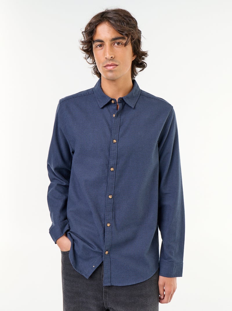 Camisa de cuadros Azul - Kiabi