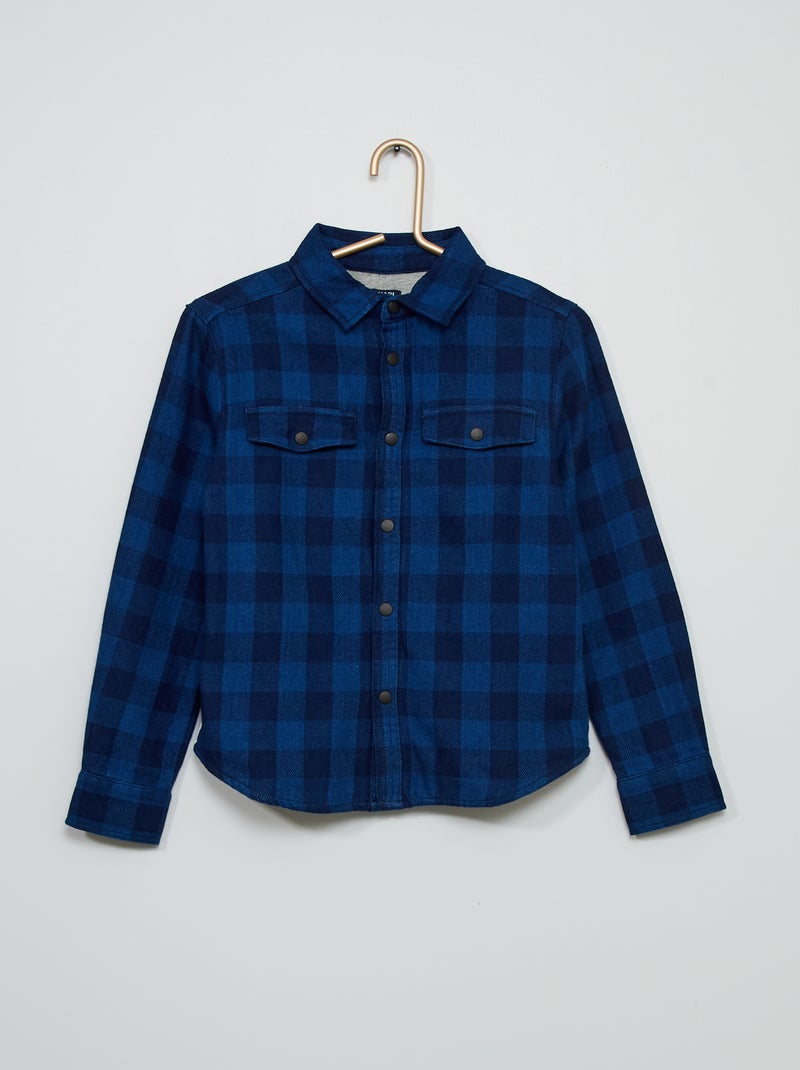Camisa de cuadros AZUL - Kiabi