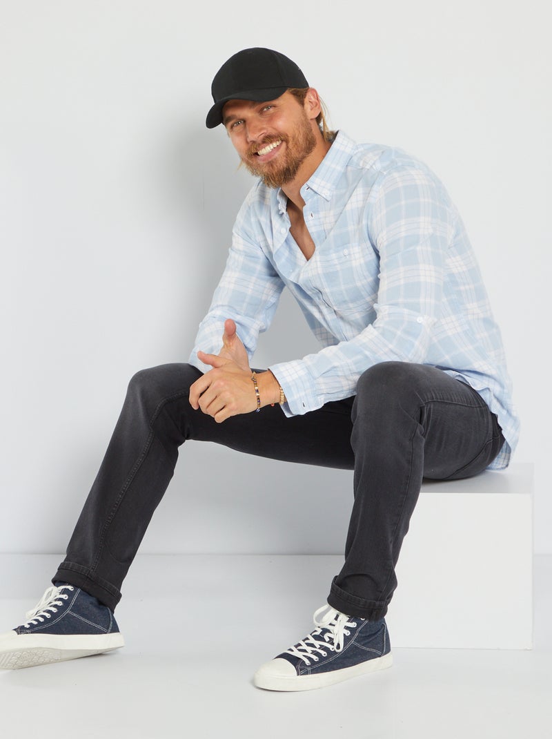 Camisa de cuadros AZUL - Kiabi