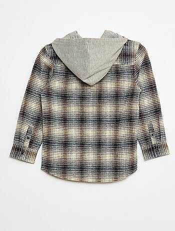 Camisa de cuadros con capucha