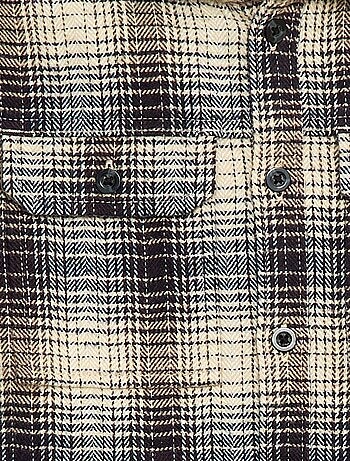 Camisa de cuadros con capucha