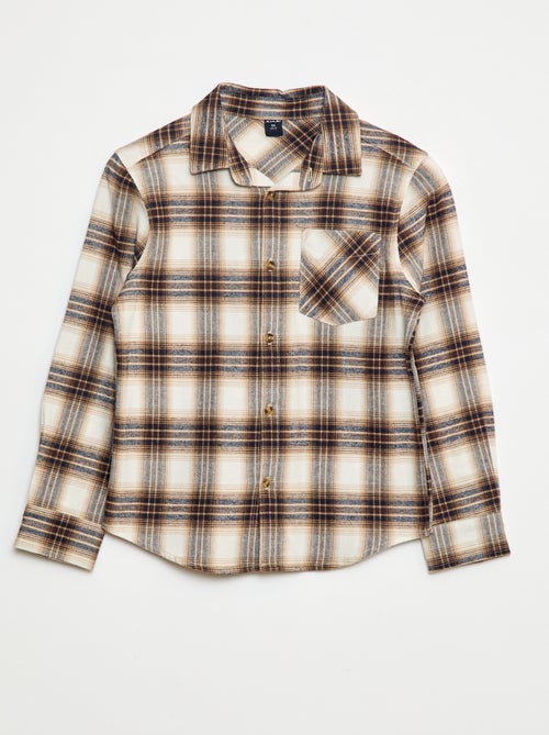 Camisa de cuadros de franela - Kiabi