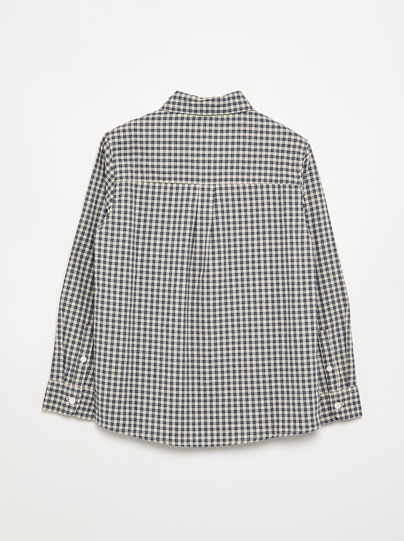 Camisa de cuadros de franela Blanco - Kiabi