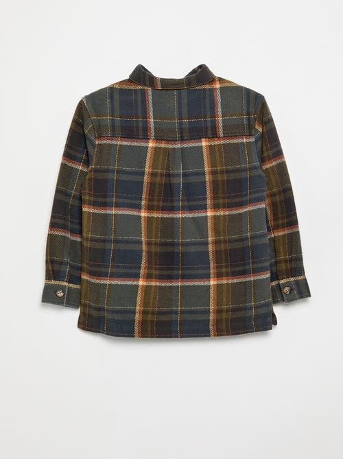 Camisa de cuadros de franela con capucha - Kiabi Camisa de cuadros de franela con capucha - Kiabi