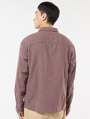 Camisa de cuadros de franela de algodón