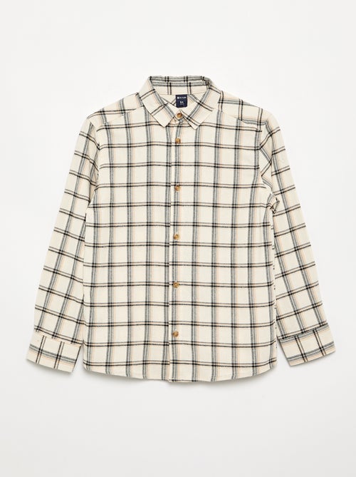 Camisa de cuadros de franela - Kiabi