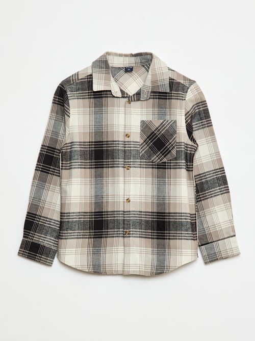 Camisa de cuadros de franela - Kiabi