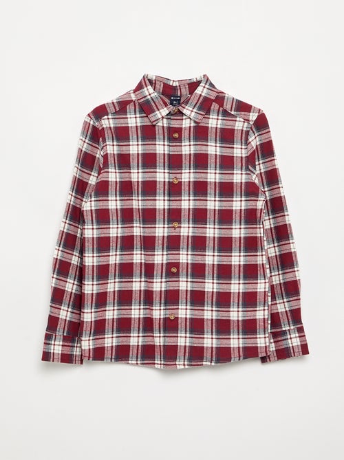 Camisa de cuadros de franela - Kiabi