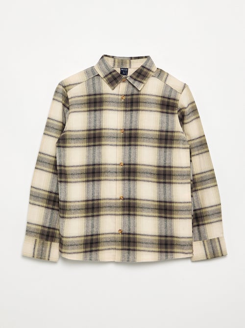 Camisa de cuadros de franela - Kiabi
