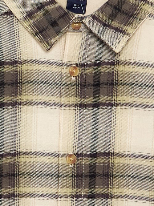 Camisa de cuadros de franela - Kiabi