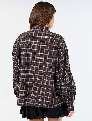 Camisa de cuadros de manga larga