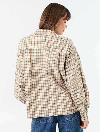 Camisa de cuadros de manga larga