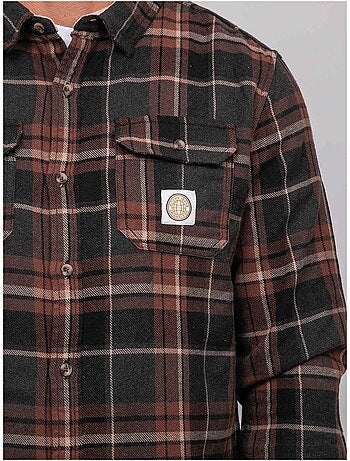 Camisa de cuadros de manga larga torilou