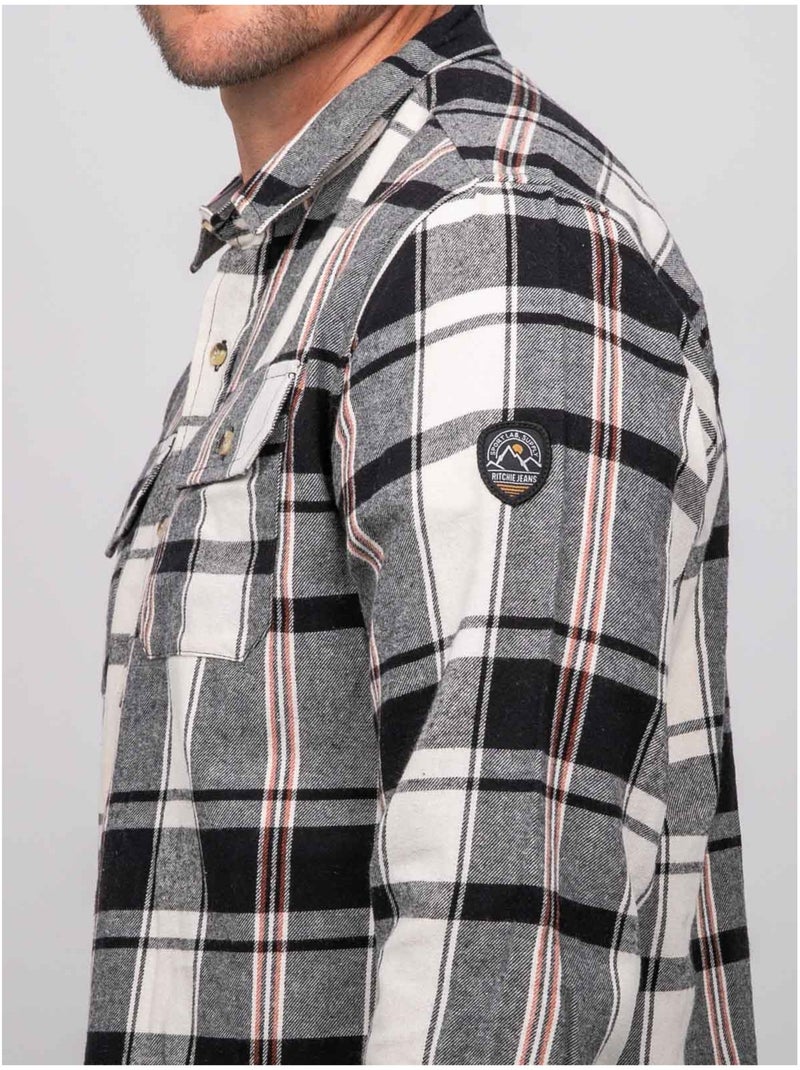 Camisa de cuadros de manga larga toxfeat Crudo - Kiabi