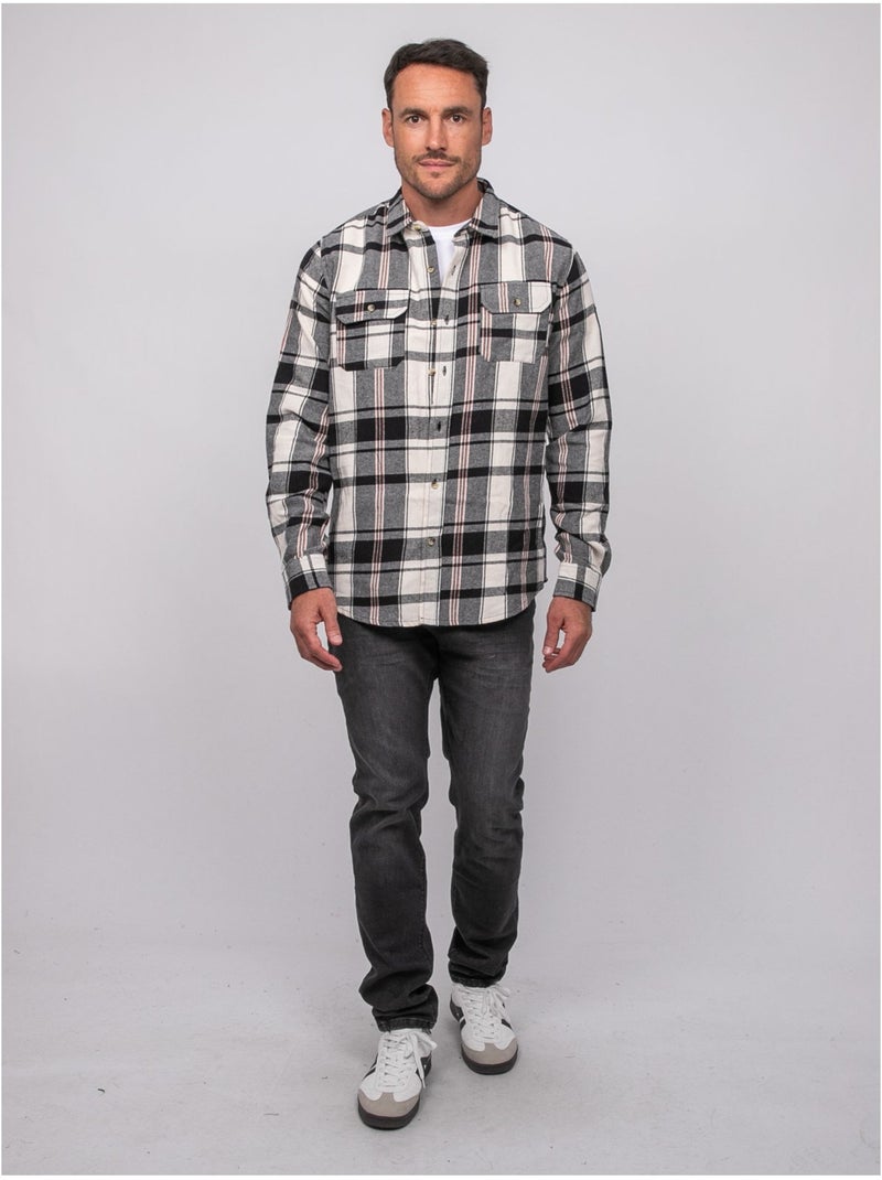 Camisa de cuadros de manga larga toxfeat Crudo - Kiabi
