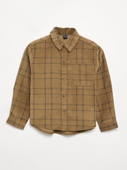 Camisa de cuadros de pana - Kiabi Camisa de cuadros de pana - Kiabi