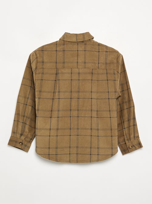 Camisa de cuadros de pana - Kiabi Camisa de cuadros de pana - Kiabi