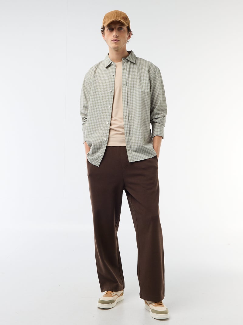 Camisa de cuadros Kaki - Kiabi
