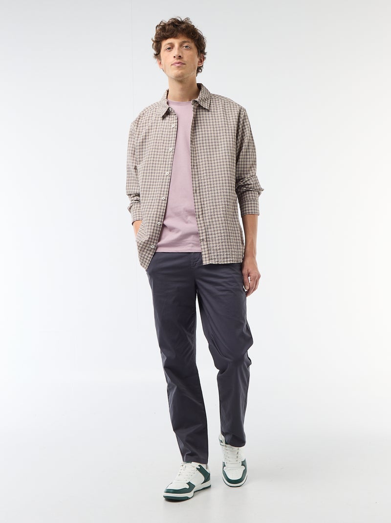 Camisa de cuadros Marron - Kiabi