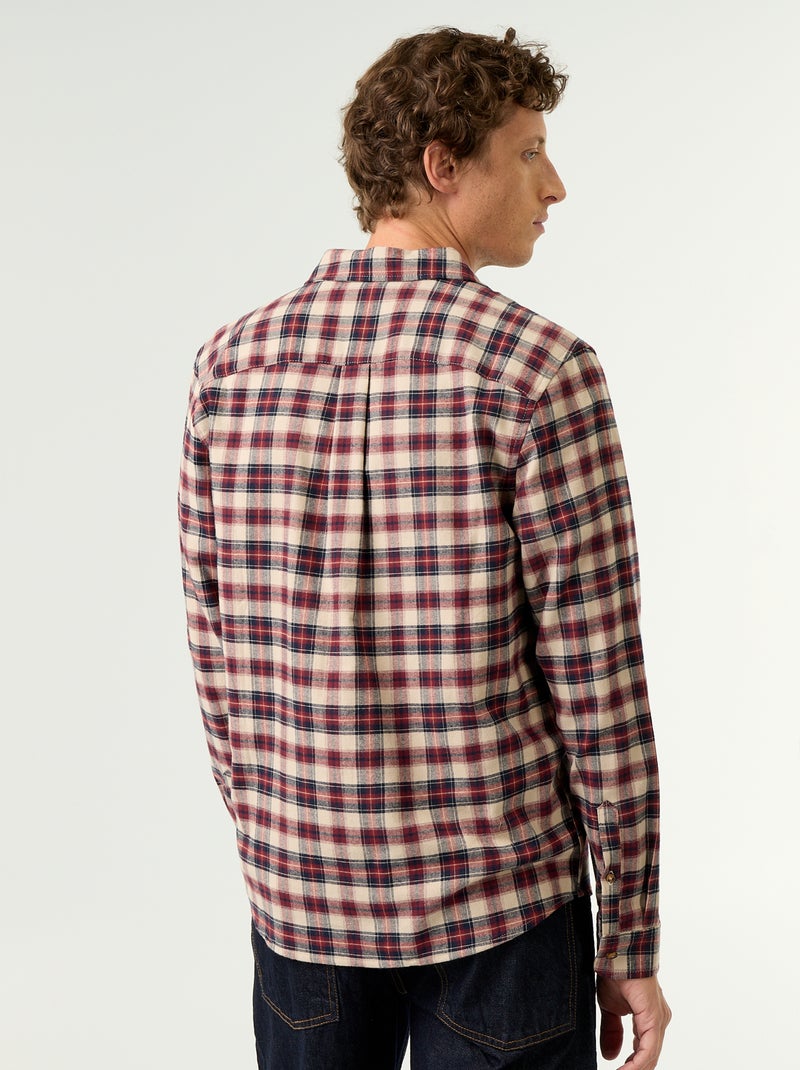 Camisa de cuadros Marron - Kiabi