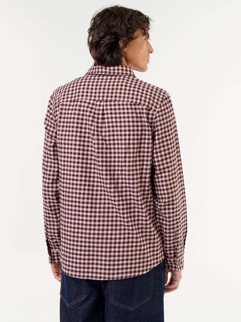 Camisa de cuadros Marron - Kiabi