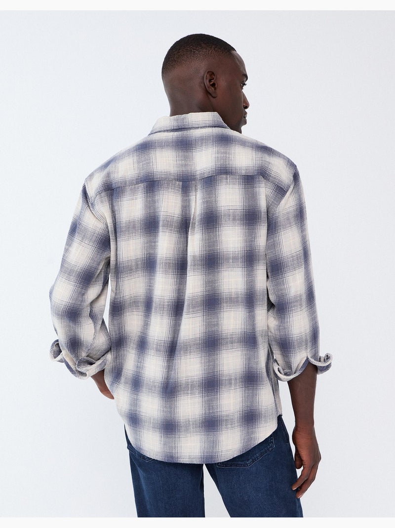 Camisa de cuadros, mo fashion Azul - Kiabi