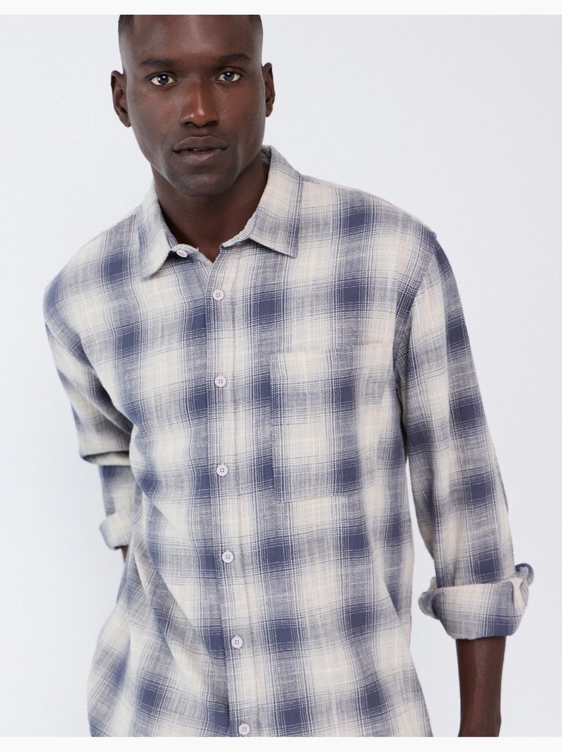 Camisa de cuadros, mo fashion Azul - Kiabi