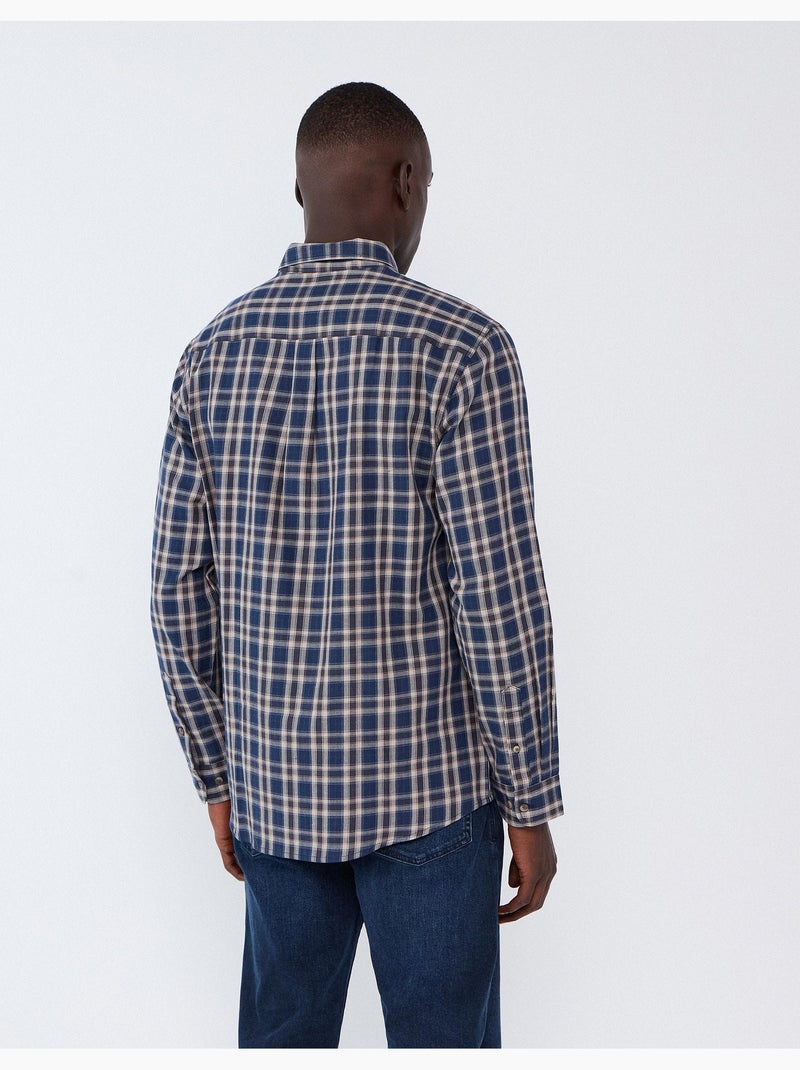 Camisa de cuadros, mo fashion Azul - Kiabi