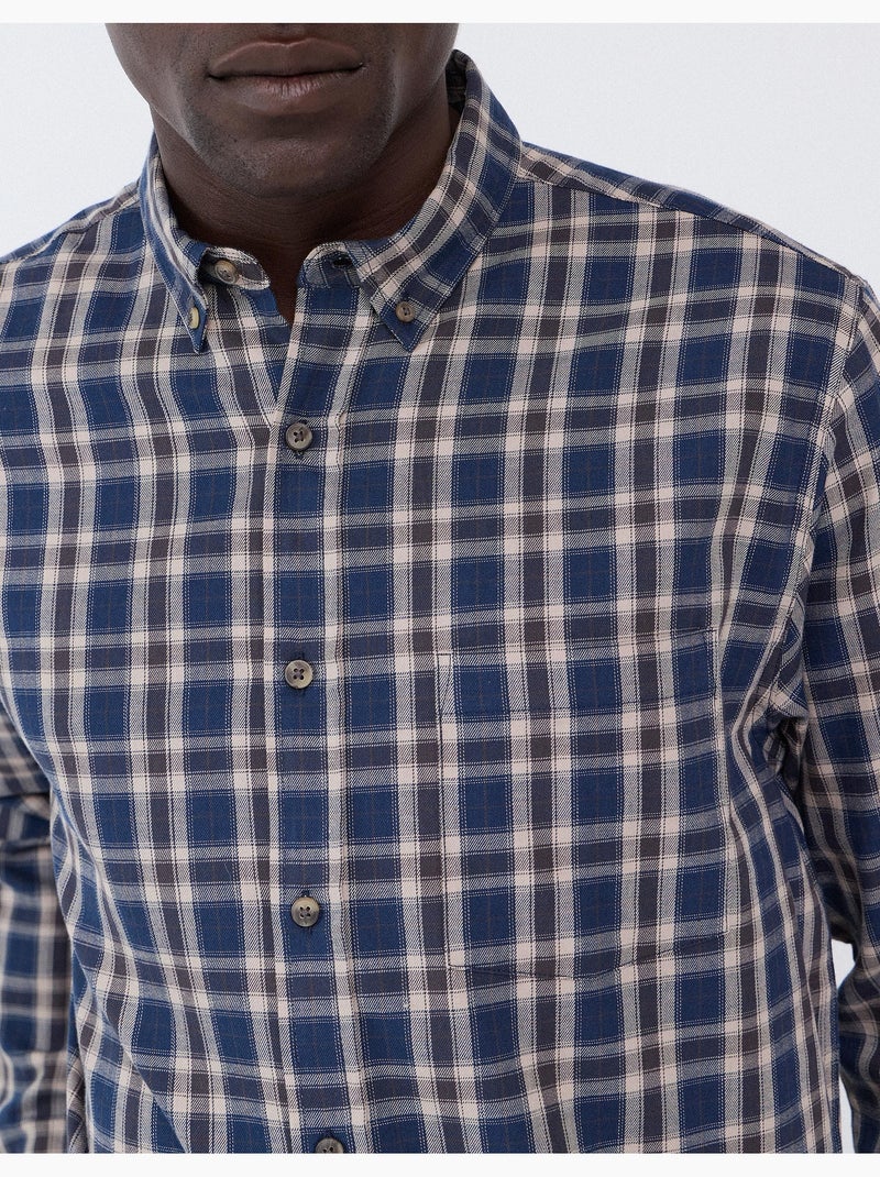 Camisa de cuadros, mo fashion Azul - Kiabi