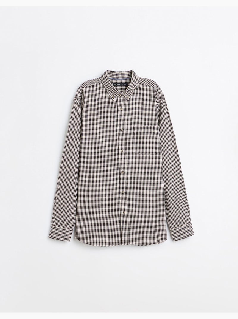 Camisa de cuadros, mo fashion Beige - Kiabi