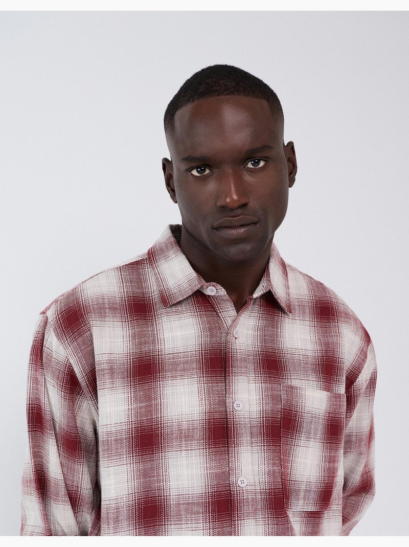 Camisa de cuadros, mo fashion Rojo - Kiabi