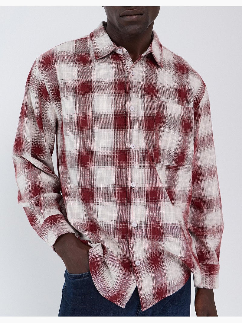 Camisa de cuadros, mo fashion Rojo - Kiabi