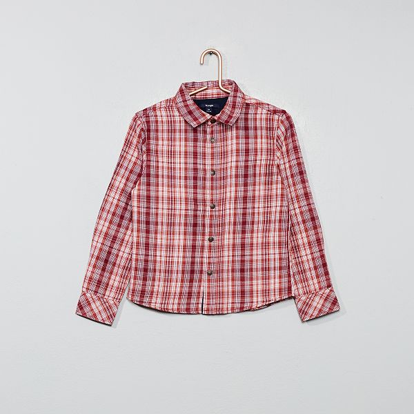Camisa de cuadros Chico ROJO Kiabi 6,00€ Camisas Camisa de cuadros de algodón puro Kiabi