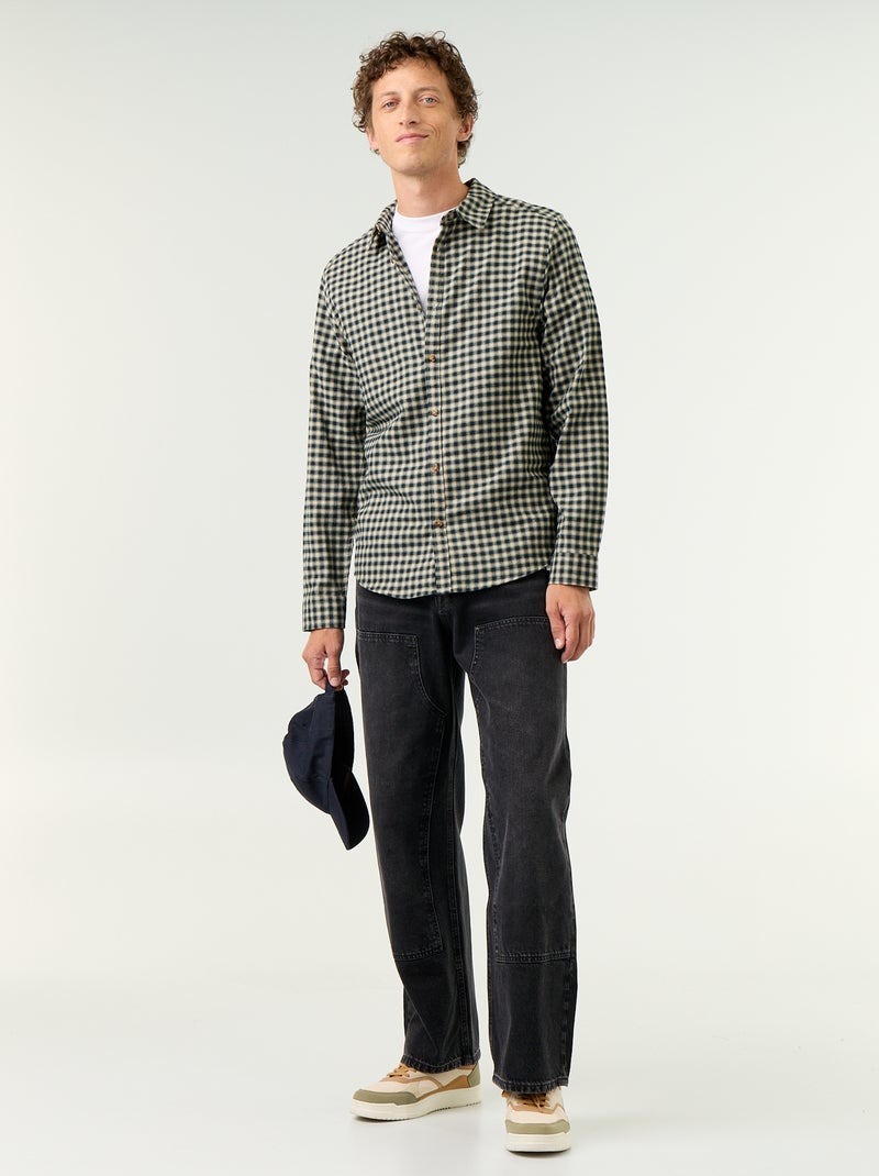 Camisa de cuadros Verde - Kiabi