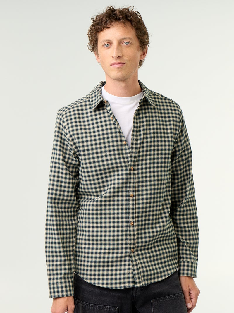 Camisa de cuadros Verde - Kiabi