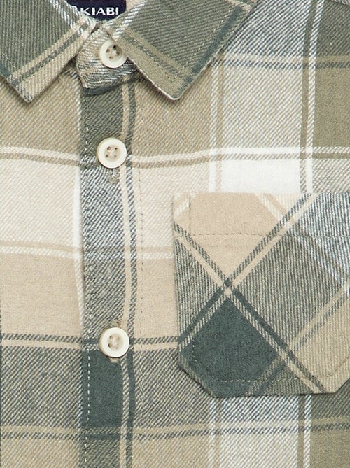 Camisa de cuadros y manga larga - Kiabi Camisa de cuadros y manga larga - Kiabi