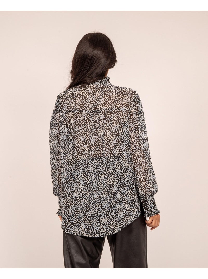 Camisa de cuello mao ORBELO Azul - Kiabi
