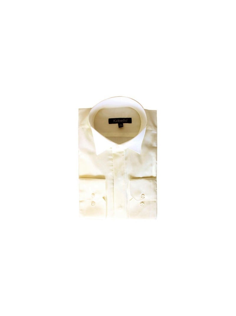 Camisa de cuello roto Kebello Crudo - Kiabi