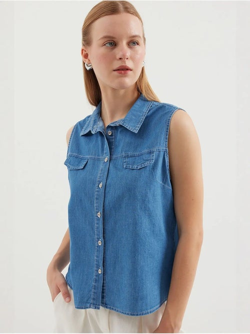 Camisa de denim de algodón sin mangas bdart - Kiabi