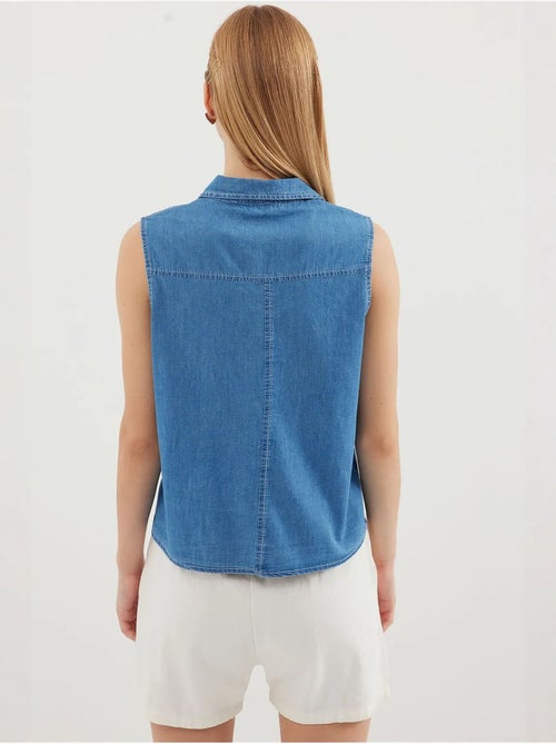 Camisa de denim de algodón sin mangas bdart - Kiabi