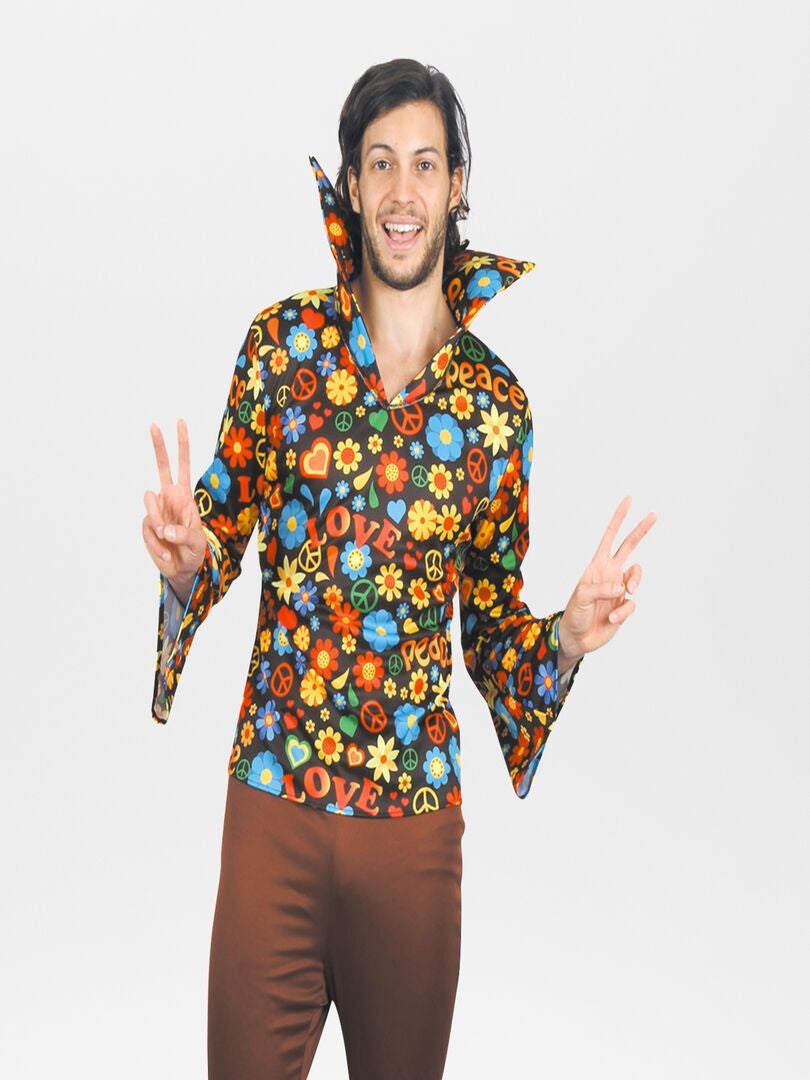 Camisa de disfraz Hippie multicolor - Kiabi