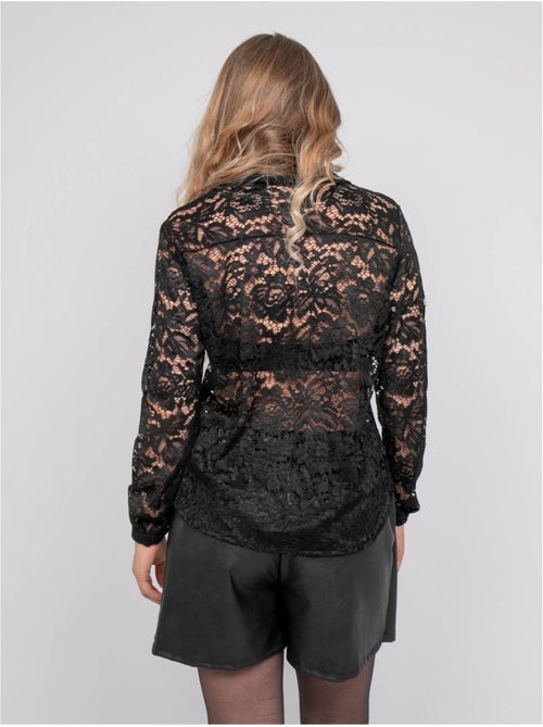Camisa de encaje floral transparente olirose - Kiabi