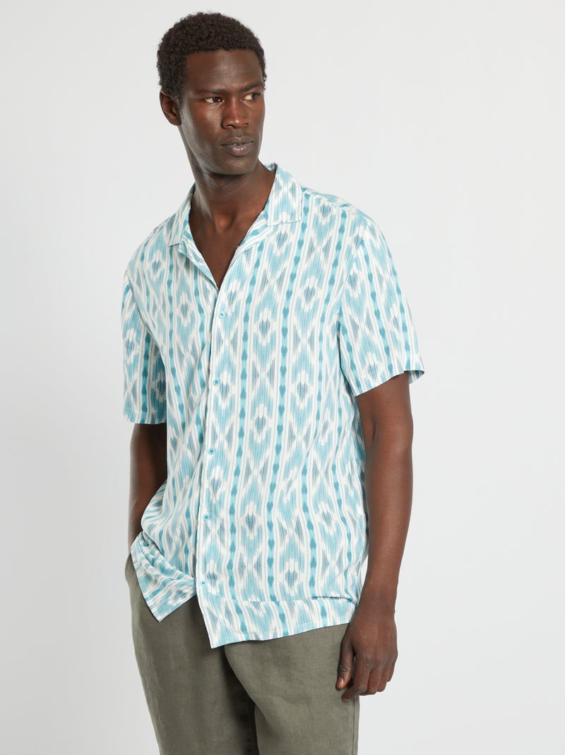 Camisa de fantasía vaporosa y ligera AZUL - Kiabi