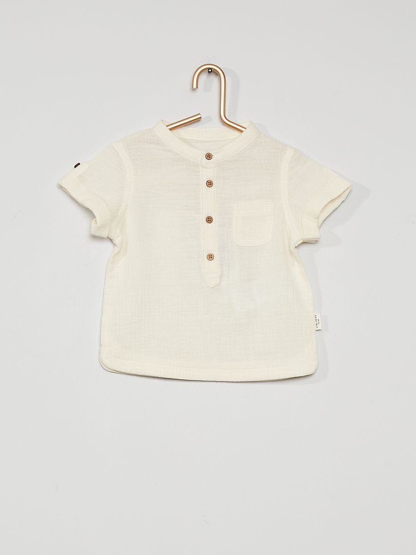 Camisa de fieltro Blanco - Kiabi