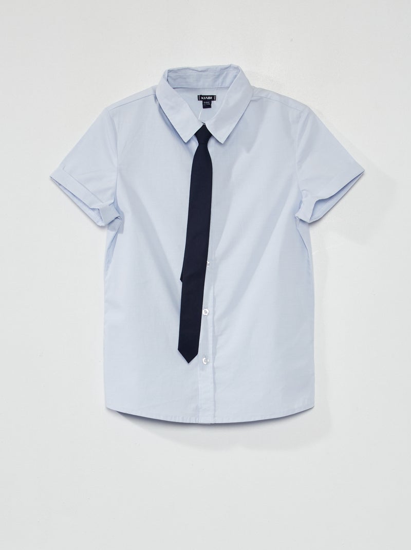 Camisa de fiesta azul gris - Kiabi
