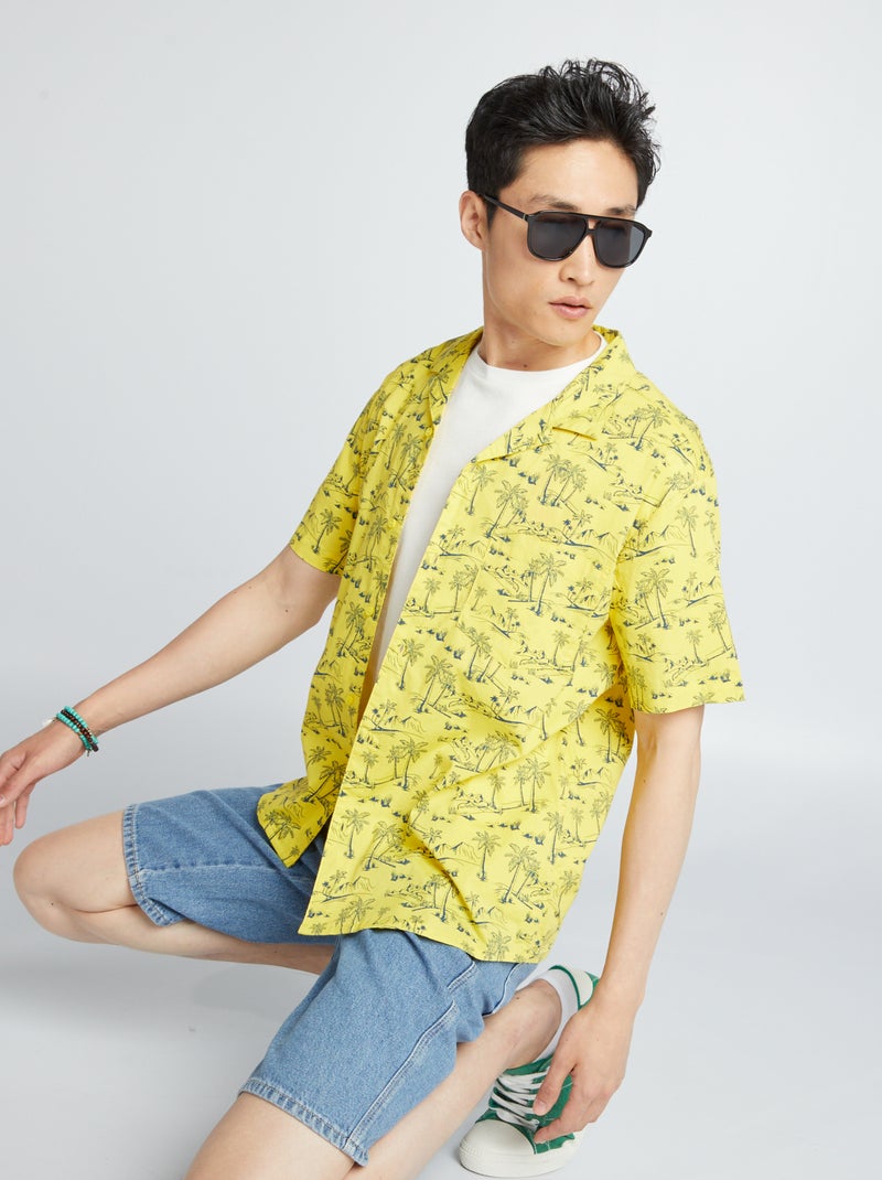 Camisa de flores AMARILLO - Kiabi